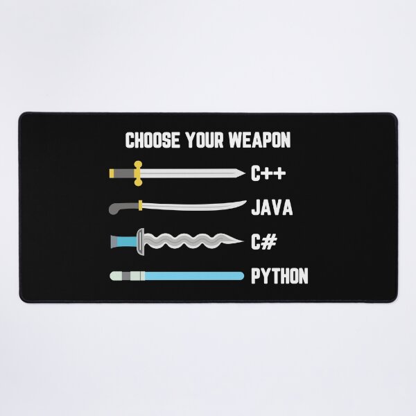 Item preview, Python Choose Your Weapon - Funny Computer Science designed and sold by ScienceCorner.