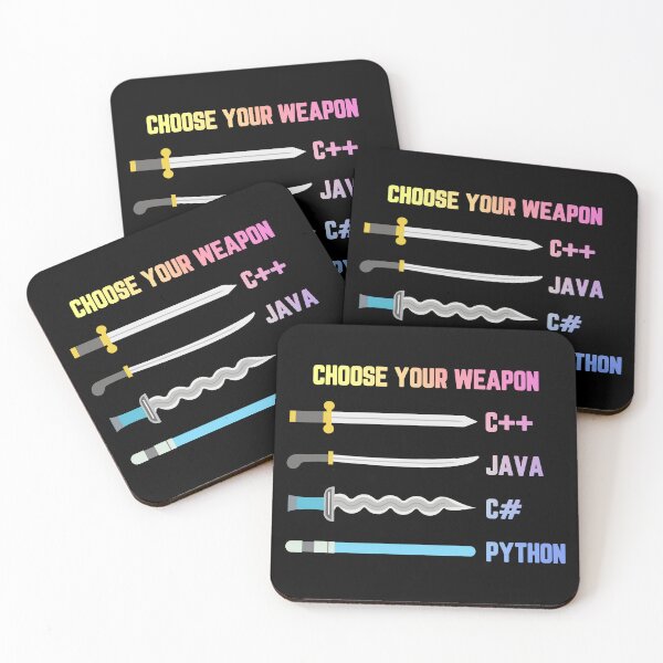 Item preview, Python Choose Your Weapon - Funny Computer Science designed and sold by ScienceCorner.
