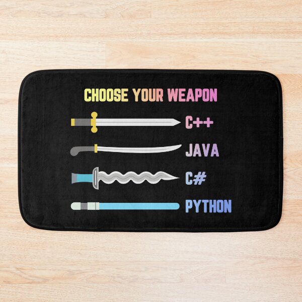 Item preview, Python Choose Your Weapon - Funny Computer Science designed and sold by ScienceCorner.