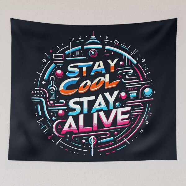 Item preview, Stay Cool Stay Alive, typography designed and sold by maxmaj.