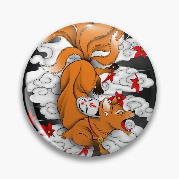Item preview, Irezumi kitsune designed and sold by DoomyGloomyArt.