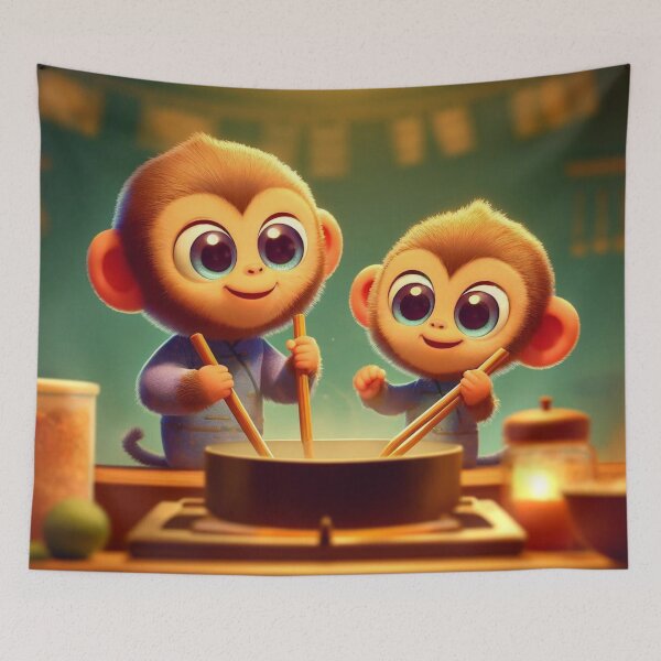 Item preview, Monkey Chefs in Action designed and sold by Sillytoe.