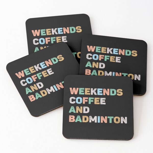 Item preview, Weekends Coffee and Badminton Colorful Badminton Mom designed and sold by RareBunny.
