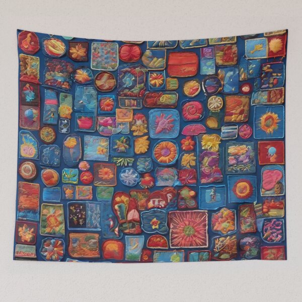 Item preview, Colourful patch work pattern designed and sold by NingningS.