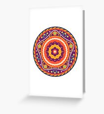 Vintage earth power mandala Greeting Card