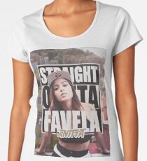 Anitta: Geradeaus Favela Premium Rundhals-Shirt