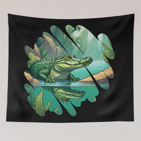 Item preview, Jacaré-açu, the largest and most feared alligator in the Amazon designed and sold by DebriArte.