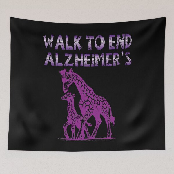Item preview, Walk To End Alzheimer's Purple dementia Giraffe end Alz designed and sold by Smix Pixels.
