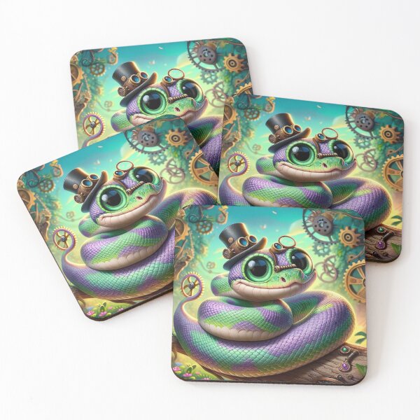 Item preview, Steampunk Amethystine Python Mechanic designed and sold by Sillytoe.
