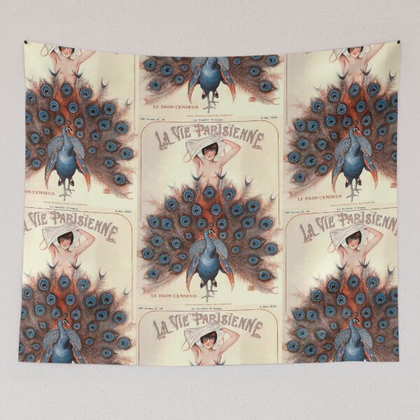 Item preview, LÉONNEC Georges Paul Gaston Le Paon Censeur The Peacock Censor  La Vie Parisienne designed and sold by TeeARTHY.