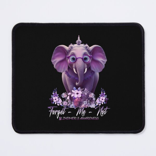 Item preview, Forget Me Not Alzheimer's Awareness Purple dementia Elephant end Alz designed and sold by Smix Pixels.