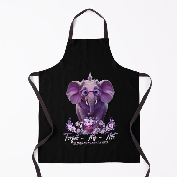 Item preview, Forget Me Not Alzheimer's Awareness Purple dementia Elephant end Alz designed and sold by Smix Pixels.