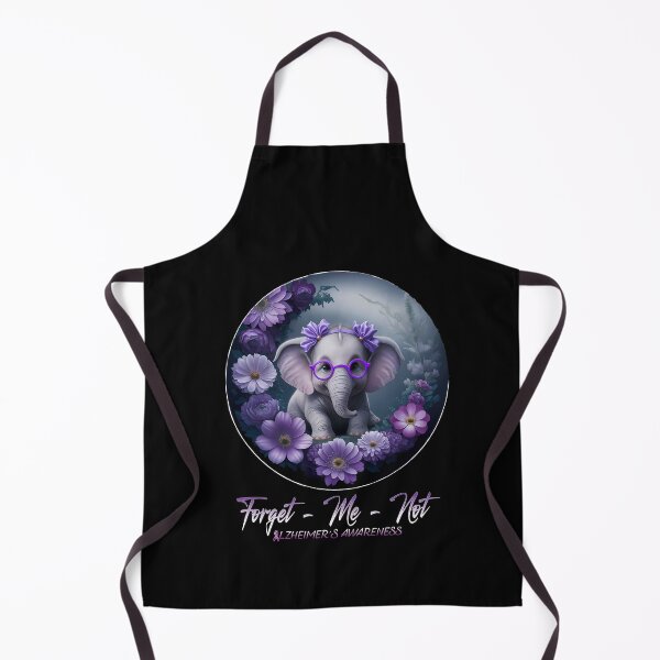 Item preview, Forget Me Not Alzheimer's Awareness Purple dementia Elephant end Alz designed and sold by Smix Pixels.