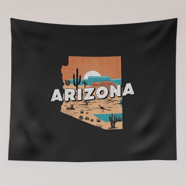 Item preview, Vintage Arizona Desert Travel Poster designed and sold by suechtmpoa.