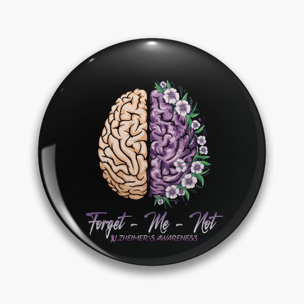 Item preview,  Forget Me Not Alzheimer's Awareness Purple dementia Brain end Alz designed and sold by Smix Pixels.
