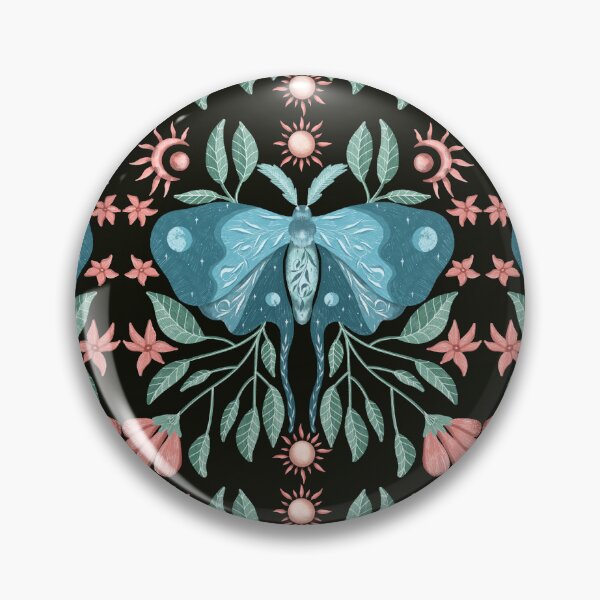 Item preview, Indigo blue moon moth designed and sold by pinkyfish1010.