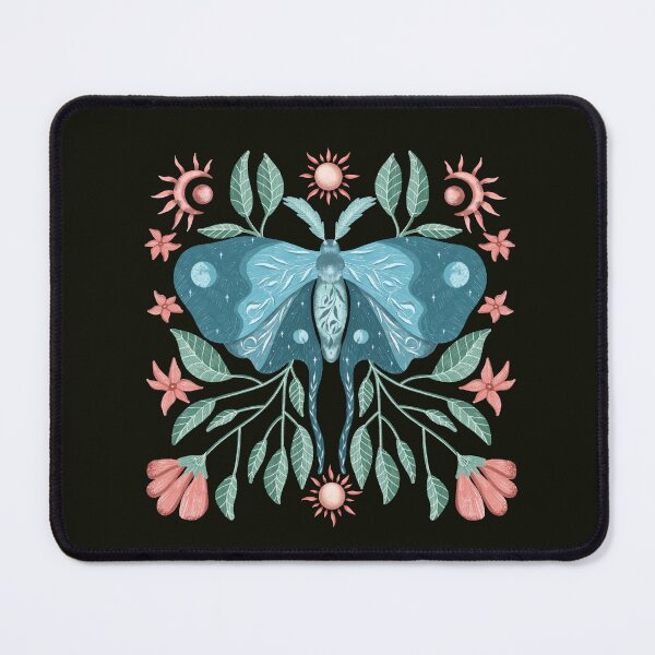 Item preview, Indigo blue moon moth designed and sold by pinkyfish1010.