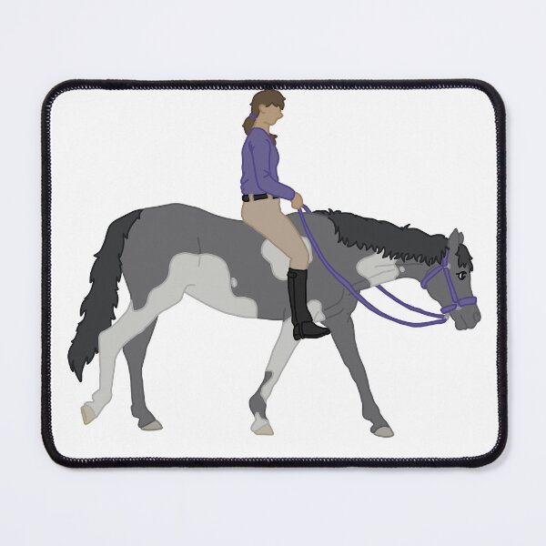 Item preview, Bareback Black Pinto Horse and Rider Purple designed and sold by Abby Art Studio.