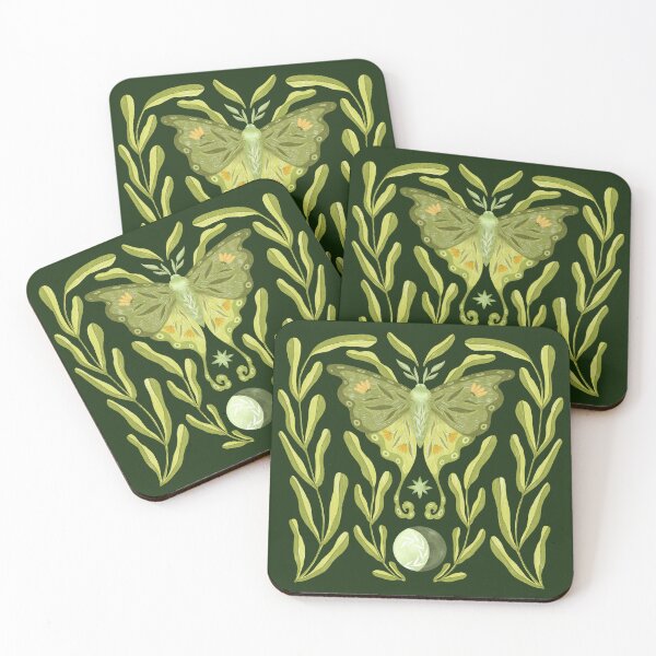 Item preview, Flower embellished green moth designed and sold by pinkyfish1010.