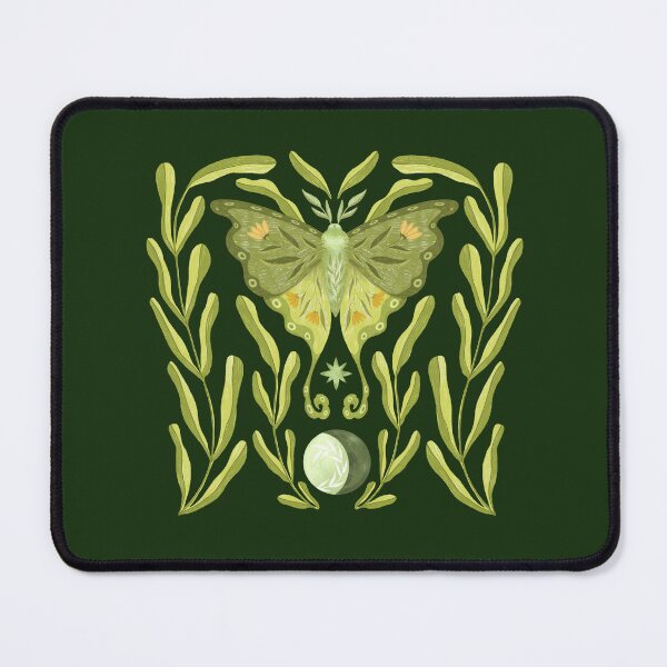 Item preview, Flower embellished green moth designed and sold by pinkyfish1010.