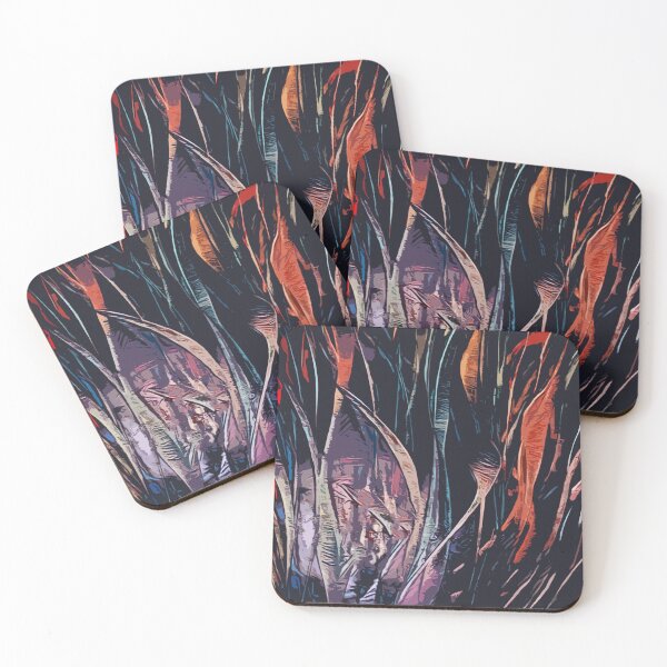 Item preview, Colorful Stencil Grass Blades Painting designed and sold by GAP90.