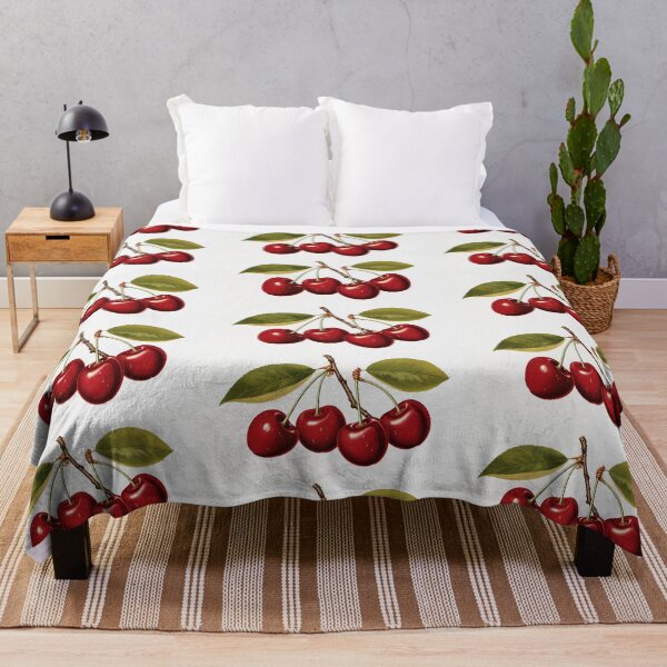 Item preview, Botanical Cherry Illustration on White Background designed and sold by Roxane Bay.
