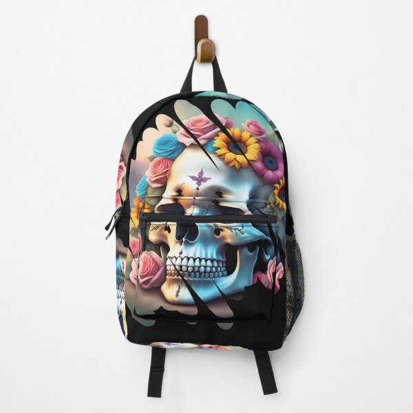 Item preview, Skull with flowers designed and sold by DebriArte.