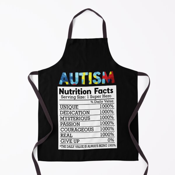 Aperçu de l'œuvre Autism Nutrition Fact Acceptance Awareness Day Funny créée et vendue par Dressed For Duty.
