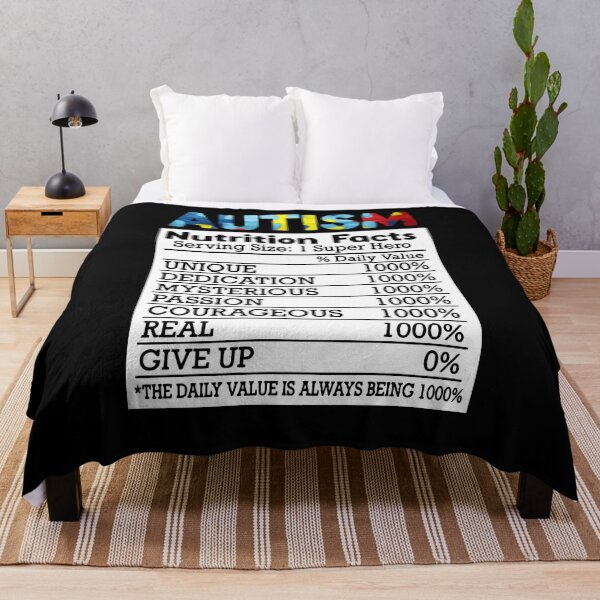 Item preview, Autism Nutrition Fact Acceptance Awareness Day Funny designed and sold by Dressed For Duty.