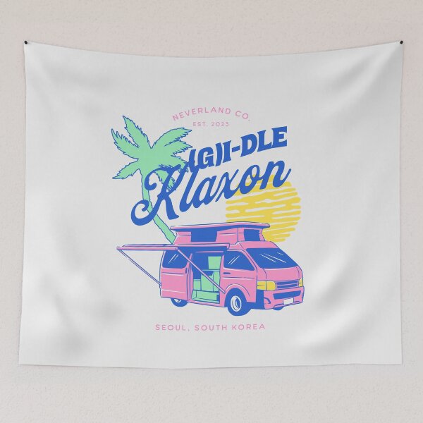 Item preview, G IDLE Klaxon neverland summer typography text Morcaworks designed and sold by Morcawork.