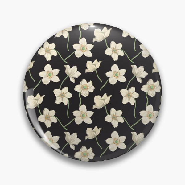 Item preview, White Floral Seamless Background Pattern designed and sold by AbuBabaStickers.