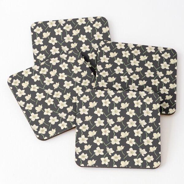 Item preview, White Floral Seamless Background Pattern designed and sold by AbuBabaStickers.