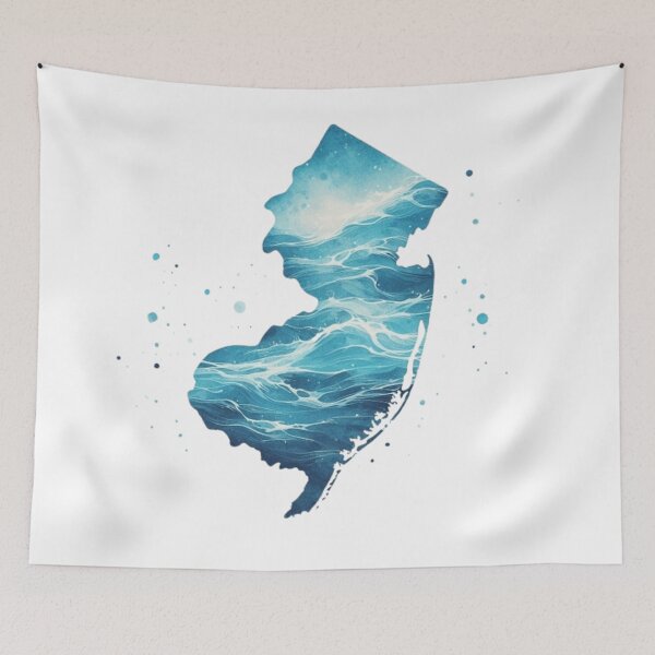Item preview, New Jersey Water State Outline designed and sold by MysticForest18.