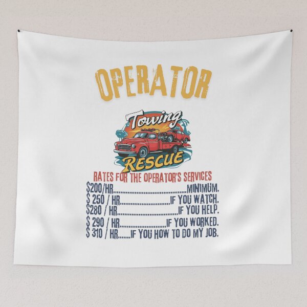 Item preview, Operator Rates - Modern Crane Operator Design designed and sold by Colorful-Garden.