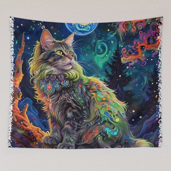 Item preview, Moonlit Majesty Maine Coon designed and sold by purrfect pattern.