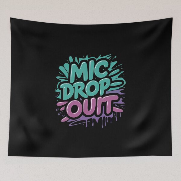 Item preview, Mic Dropout Graffiti Hip Hop Art designed and sold by RadDeck.