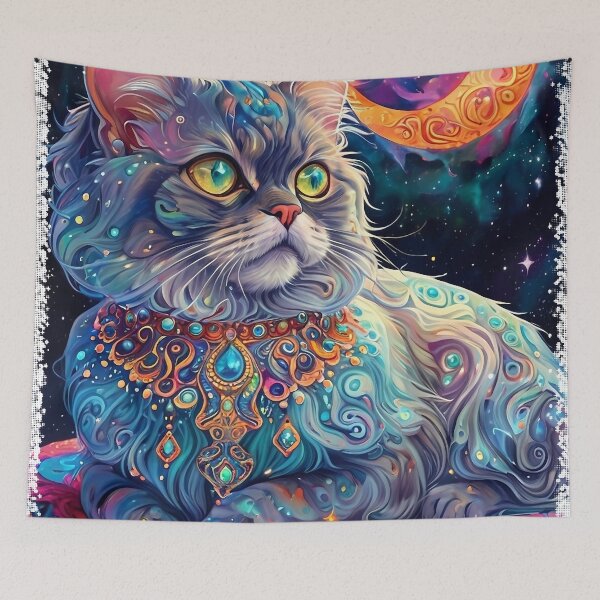 Item preview, Moonlit Persian Majesty #1 designed and sold by purrfect pattern.