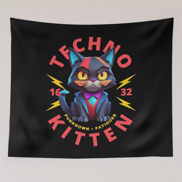 Item preview, Techno Kitten designed and sold by pUNKnown.