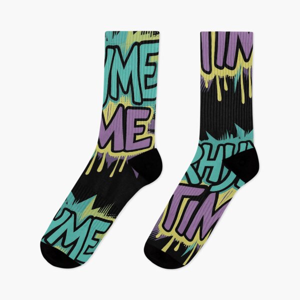 Aperçu de l'œuvre Rhyme Time Hip Hop Parolier Iconic Rap Verses Design créée et vendue par RadDeck.