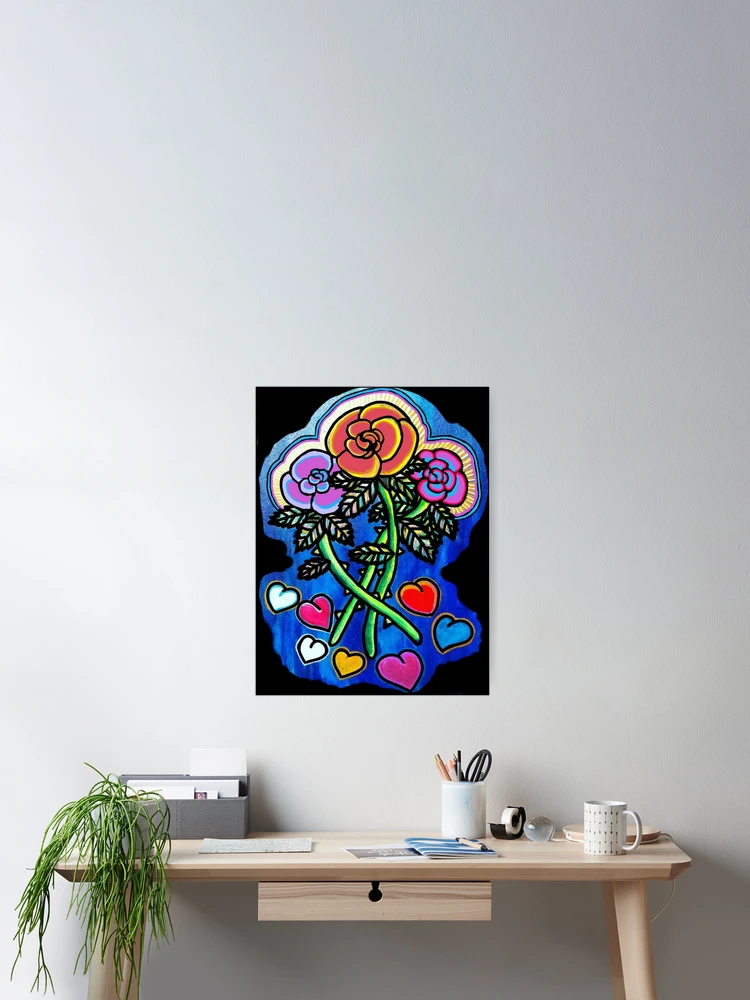 Thumbnail 2 of 3, Poster, Luminous Roses designed and sold by RhiSun505.