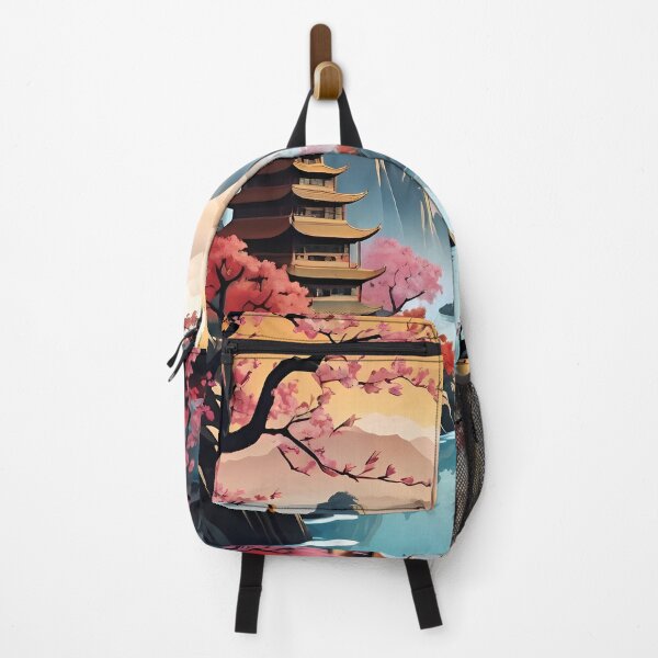 Item preview, Ancient City Cherry Blossom Paper Cut Digital Art designed and sold by PaintedPixels01.