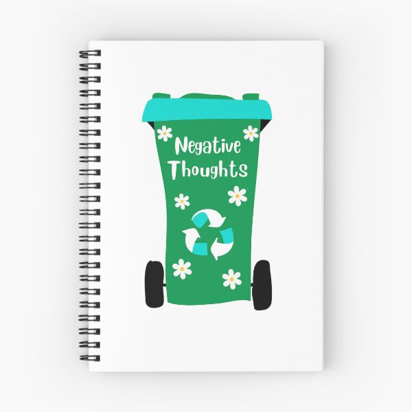 Item preview, No Negative Thoughts Dustbin Trashcan | Mental Health | Emotional Health designed and sold by Sketchbook Studio by Aqsaa.