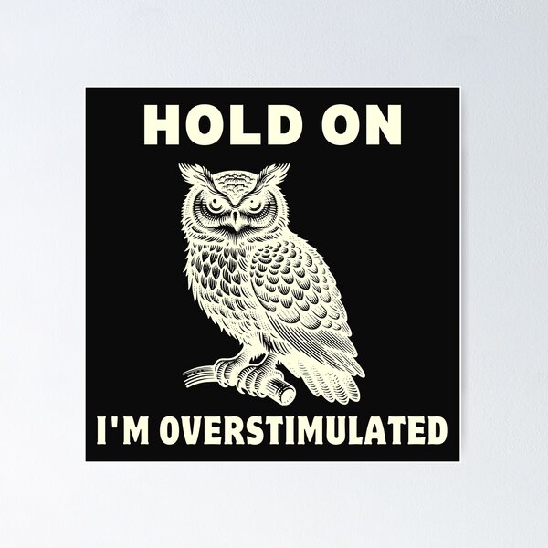 Item preview, hold on i'm overstimulated Classic T-Shirt designed and sold by padeddesignart.