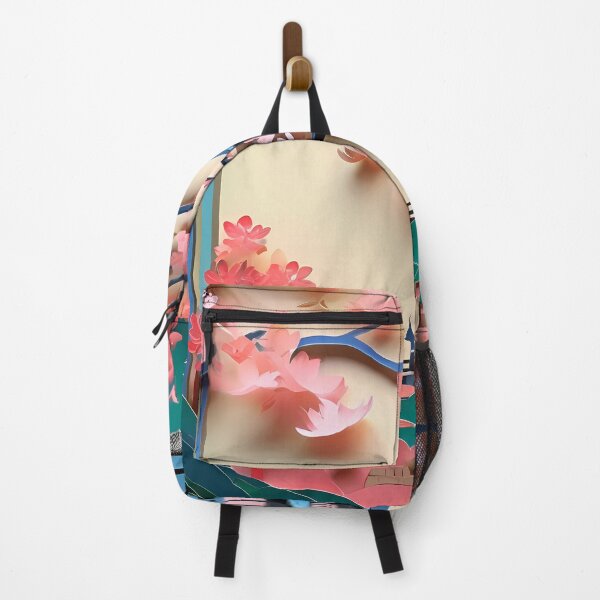 Item preview, Ancient City Cherry Blossom Paper Cut Digital Art designed and sold by PaintedPixels01.