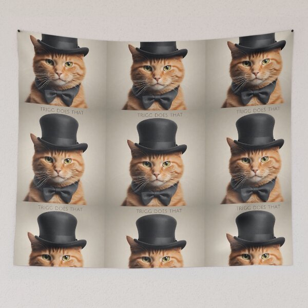Item preview, TRIGG DOES THAT - Top Hat Ginger Cat designed and sold by TriggDoesThat.