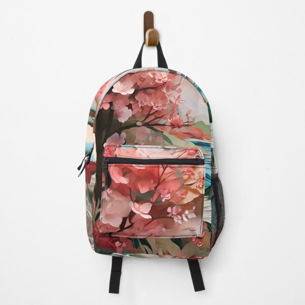 Item preview, Ancient City Cherry Blossom Paper Cut Digital Art designed and sold by PaintedPixels01.