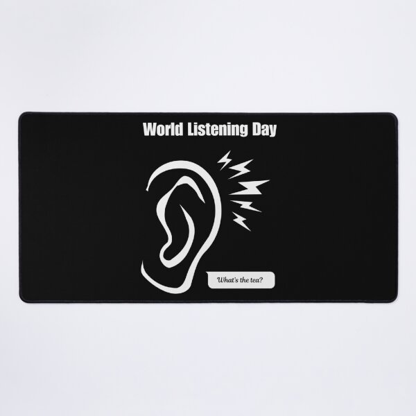 Artikelvorschau, World Listening Day - Ear with message entworfen und verkauft von PixelPrintPH.