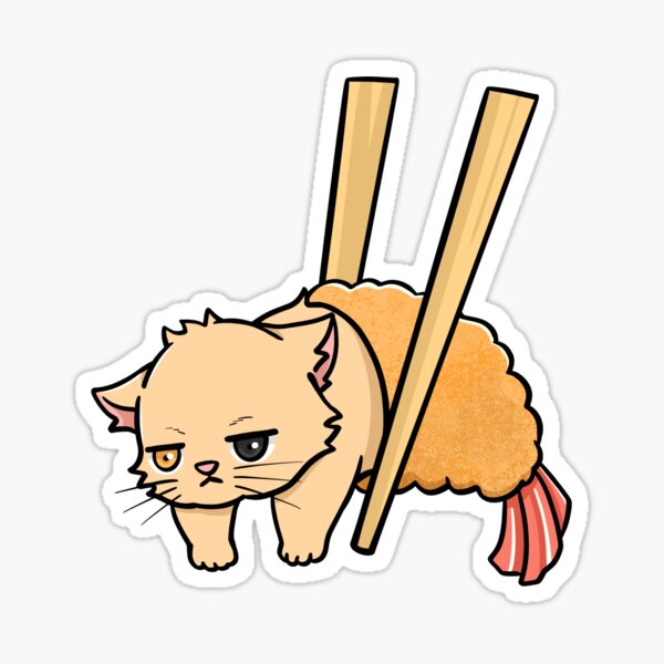 Item preview, Chonky Tempura Cat || 404 the Cat || Cute || Funny || Cat designed and sold by eundraws.