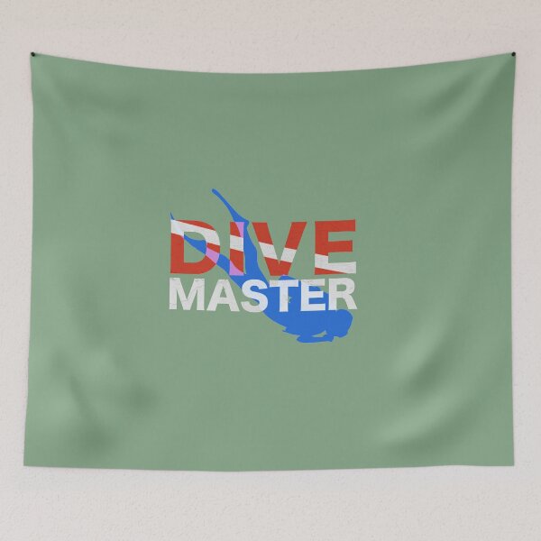 Item preview, Dive Flag - Dive Master Diver Blue designed and sold by Gillesocean31.