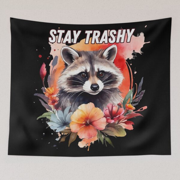 Item preview, Stay Trashy Raccoon designed and sold by Paula Helit.
